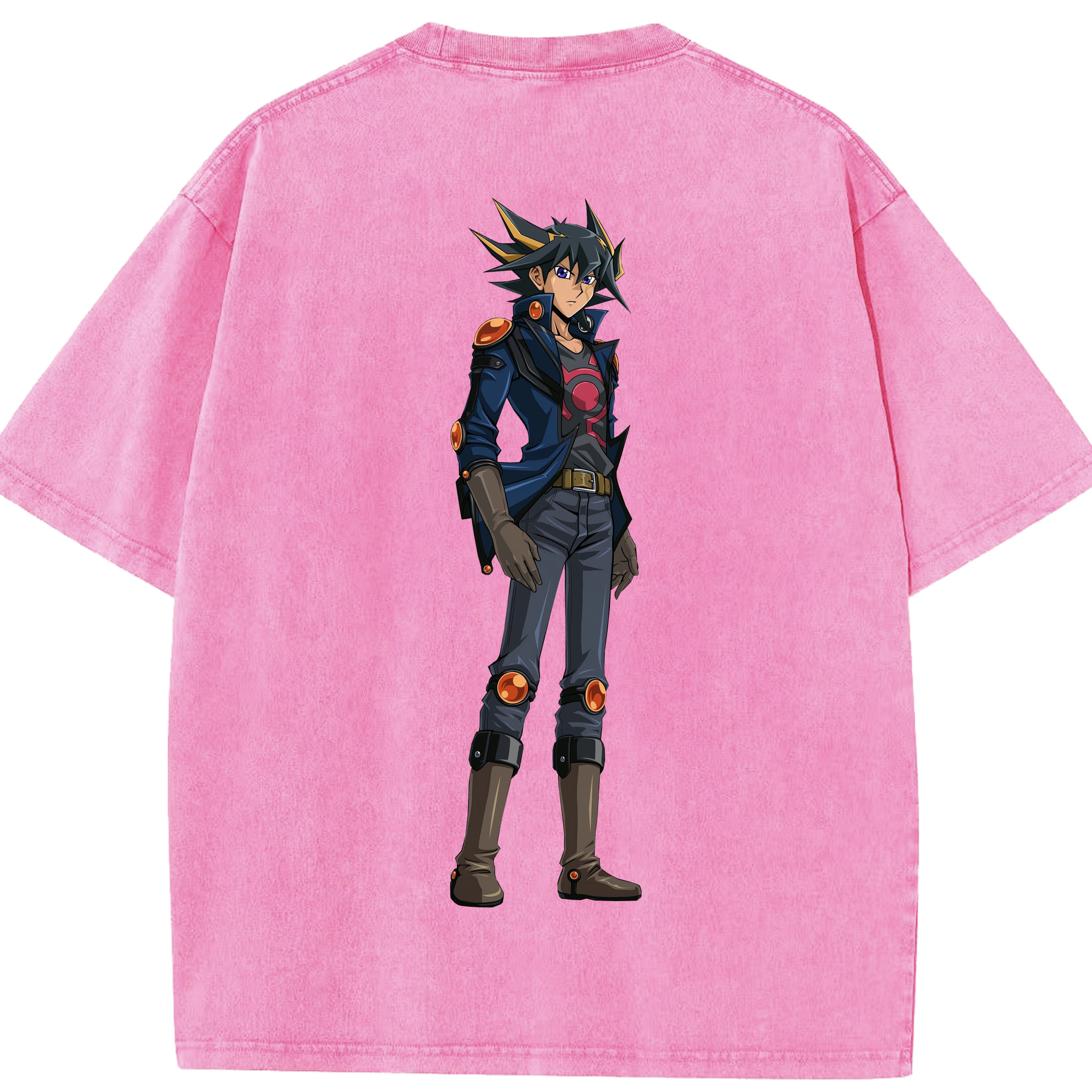 （画像用） 遊☆戯☆王 Yu-Gi-Oh! 綿100% ヴィンテージ風 半袖Tシャツ（背面プリント）